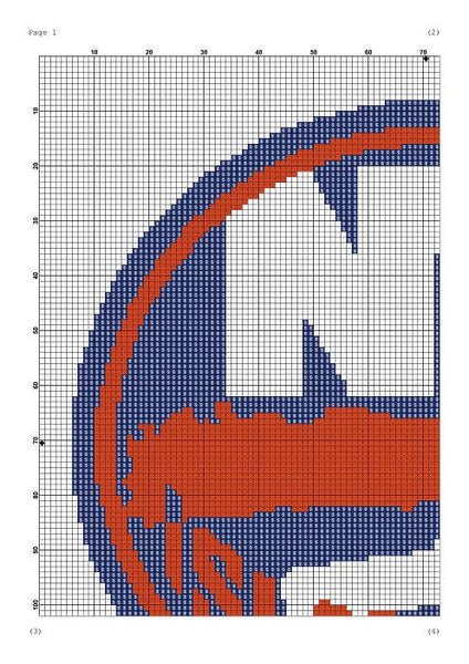 New York Islanders cross stitch pattern