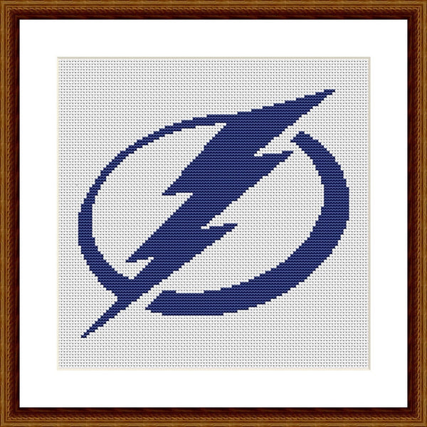 Tampa Bay Lightning cross stitch pattern
