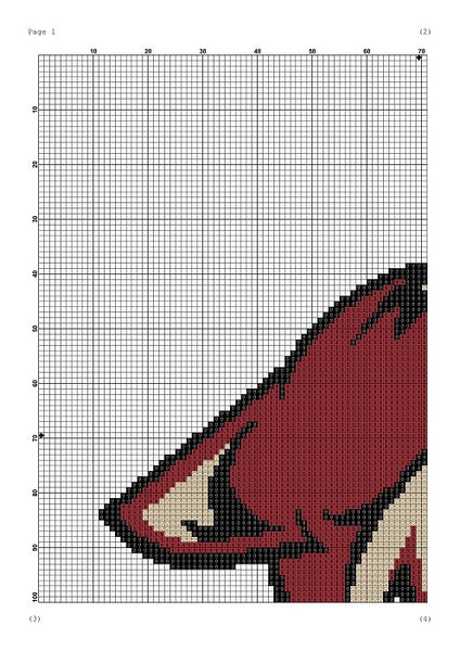 Arizona Coyotes cross stitch pattern