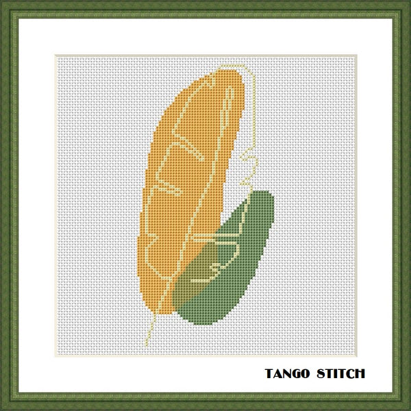 Abstract plant cross stitch Set of 3 patterns, Tango Stitch