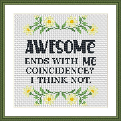 Awesome ends with ME funny cross stitch pattern - Tango Stitch
