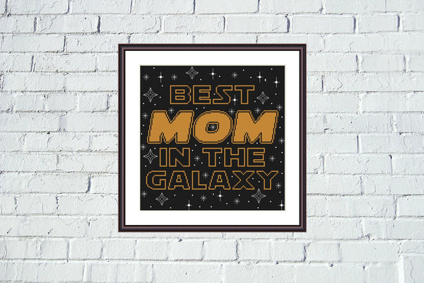 Best mom of the galaxy cross stitch pattern - Tango Stitch