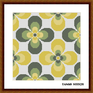 Simple flower embroidery cross stitch pattern