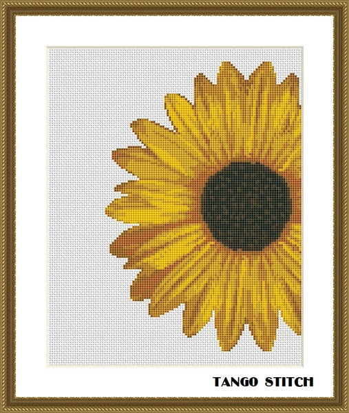 Gerbera beautiful yellow flower cross stitch pattern - Tango Stitch