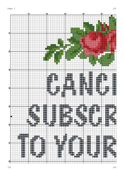 Cancel my subscription funny sarcastic cross stitch pattern - Tango Stitch