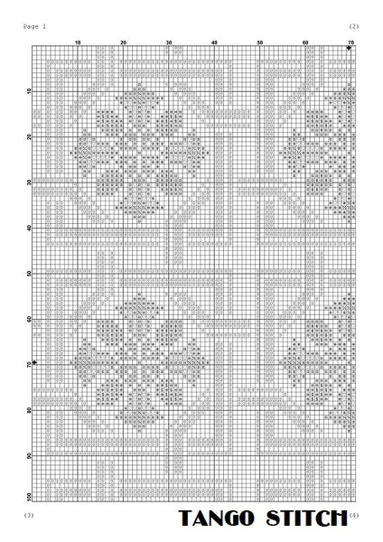 Violet Celtic cross stitch ornaments needlecraft pattern