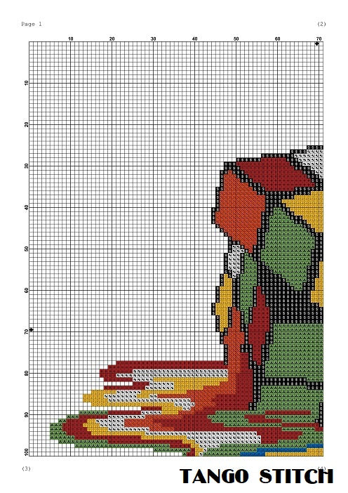 Melting cube POP Art geometric cross stitch pattern – JPCrochet