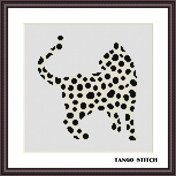 Animal print ornament cats cross stitch Set of 6 patterns, Tango Stitch