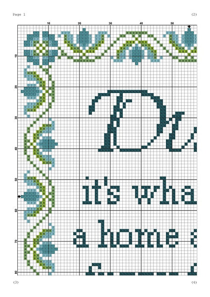 Dust fun sarcastic Home Sweet Home cross stitch quote pattern - Tango Stitch