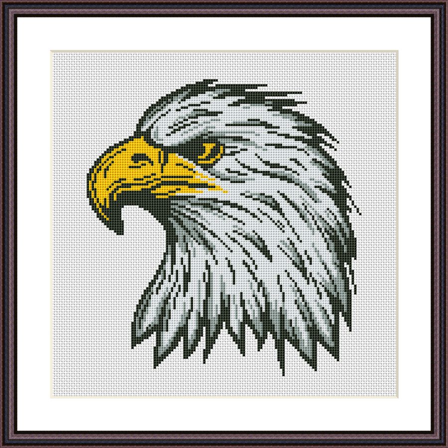 Eagle animal cross stitch pattern