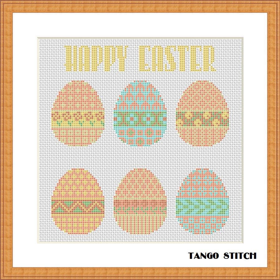 Easter holiday ornament cross stitch pattern, Tango Stitch