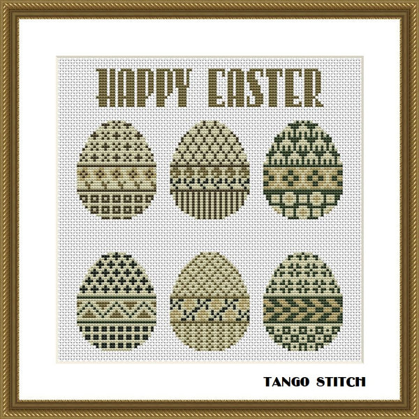 Easter ornament cross stitch pattern