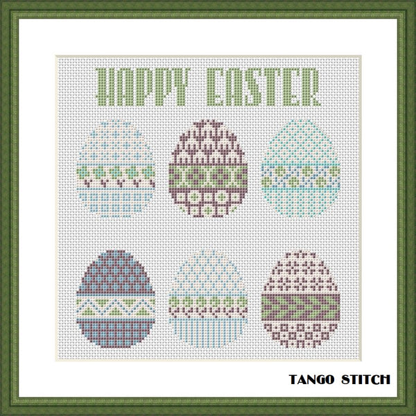 Happy Easter easy cross stitch design