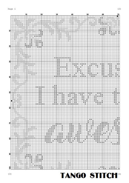 Excuse me I have to go be awesome funny cross stitch pattern - Tango Stitch