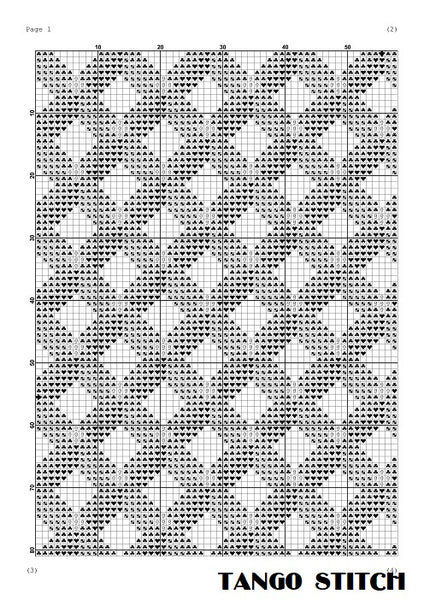 Yellow floor optical illusion cross stitch pattern