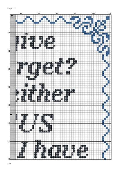 Forgive and forget funny quote cross stitch pattern
