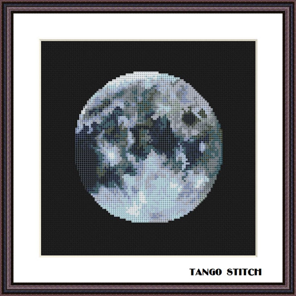 Full Moon cross stitch pattern  