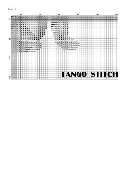 Cat geometric cross stitch pattern