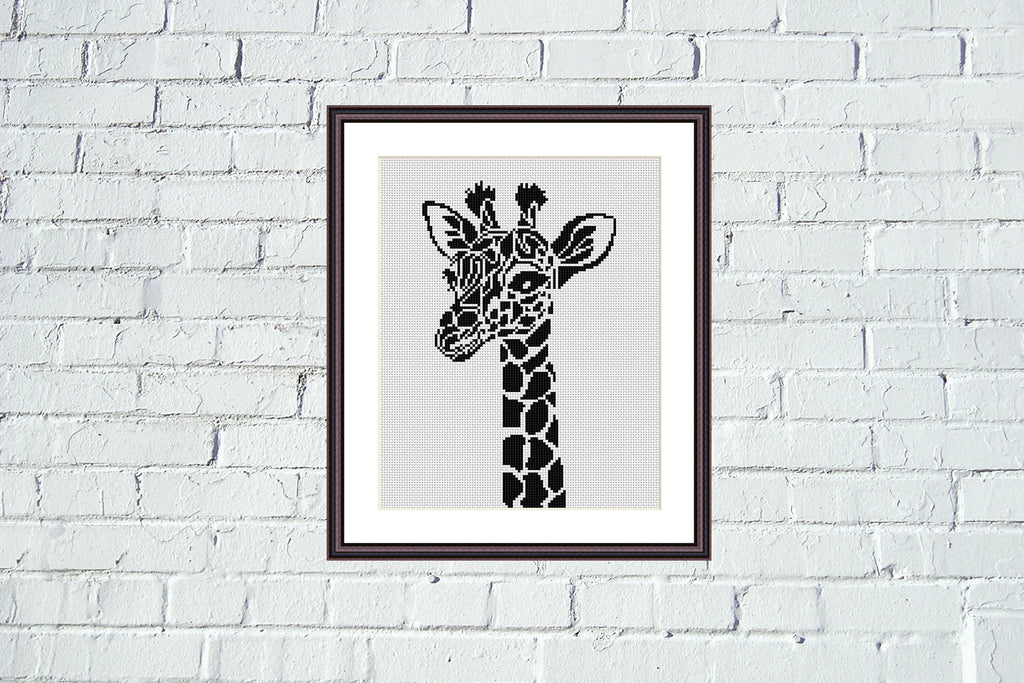 cute-black-and-white-giraffe-easy-cross-stitch-pattern-jpcrochet for Free Printable Giraffe Cross Stitch Patterns Cute black and white giraffe easy cross stitch pattern – JPCrochet for Free Printable Giraffe Cross Stitch Patterns
