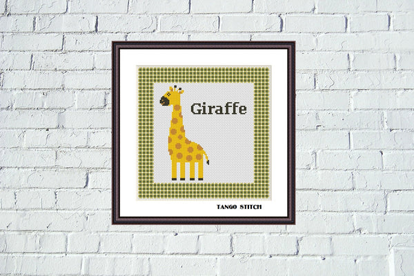 Giraffe nursery funny cross stitch pattern, Tango Stitch