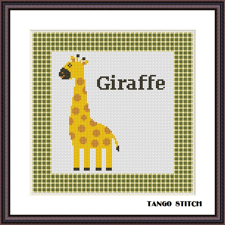 Giraffe nursery funny cross stitch pattern, Tango Stitch