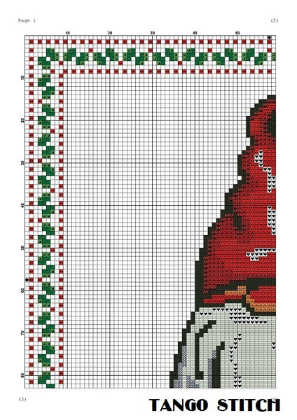 Funny Christmas gnomes cross stitch patterns 3pcs/set  