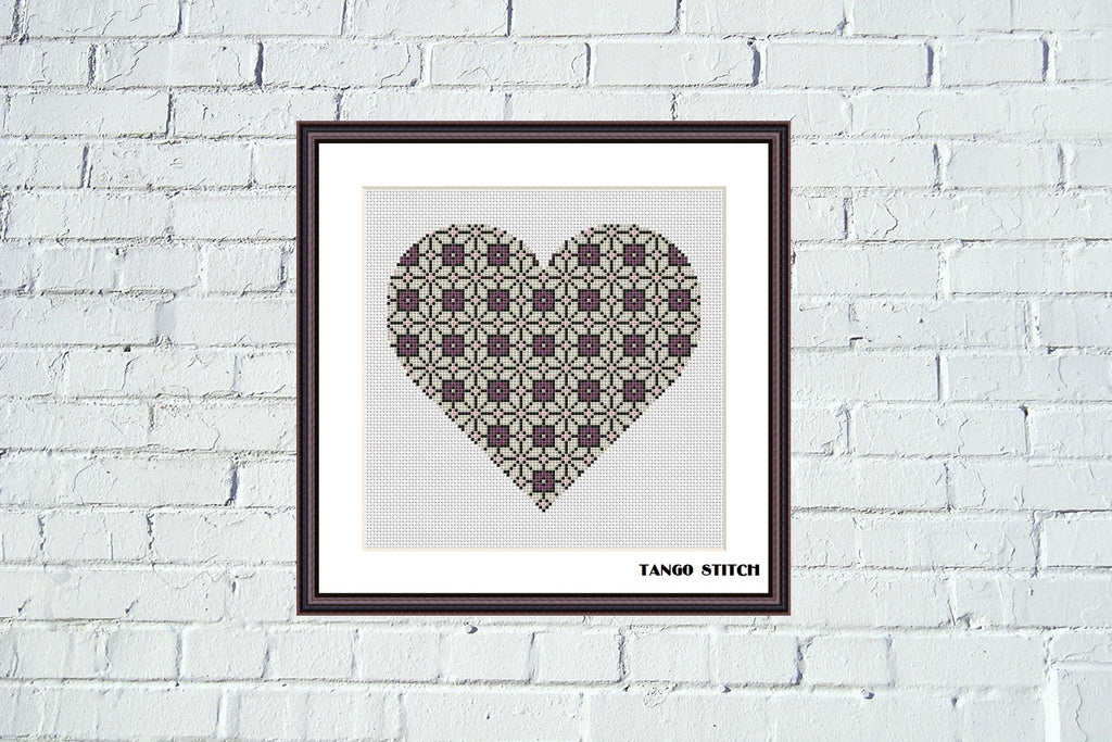 Big Heart, Small Hearts, Just for You Pattern for Cross Stich Digital PDF,  