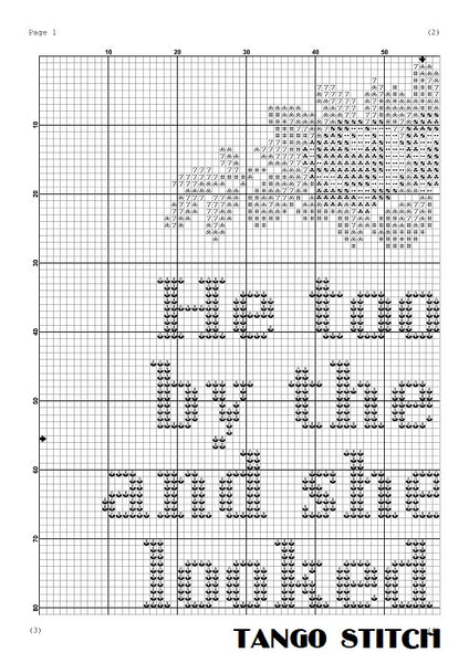 He took her by the hand funny romantic cross stitch pattern
