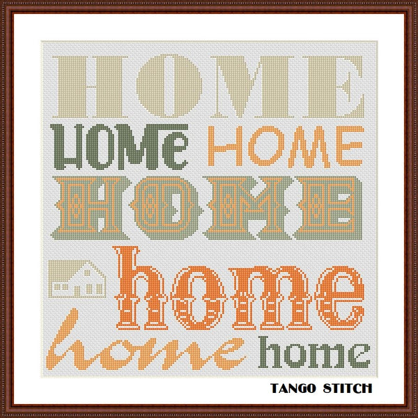 Home fancy cross stitch letters pattern