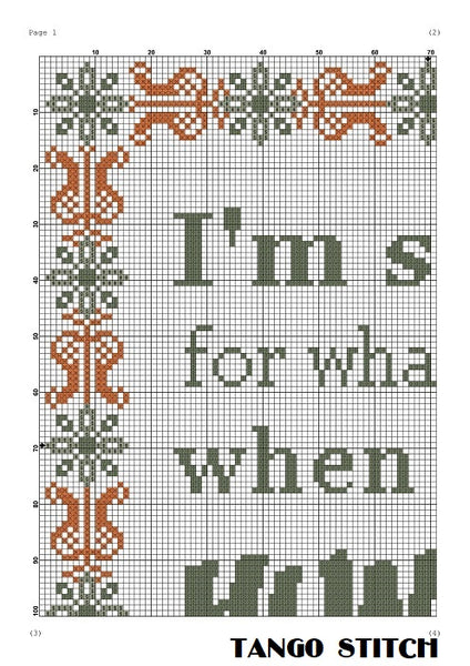 I am sorry for what I said when I was hungry funny cross stitch pattern