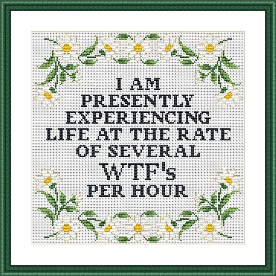 I am presently experiencing life funny sassy cross stitch pattern