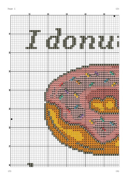 I donut know to thank you funny cross stitch pattern