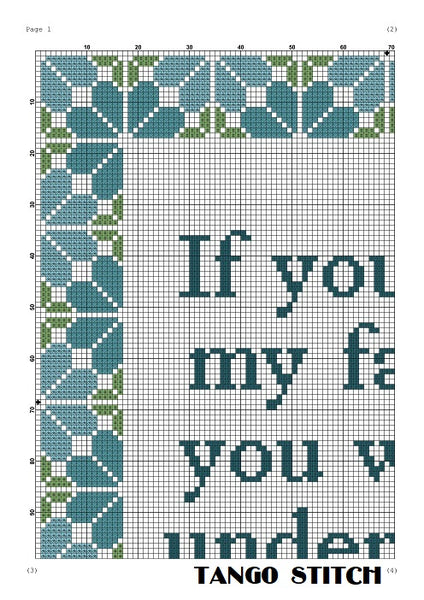 If you met my family funny cross stitch quote - Tango Stitch