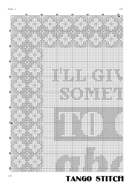 I'll give you something to cry about funny romantic cross stitch pattern