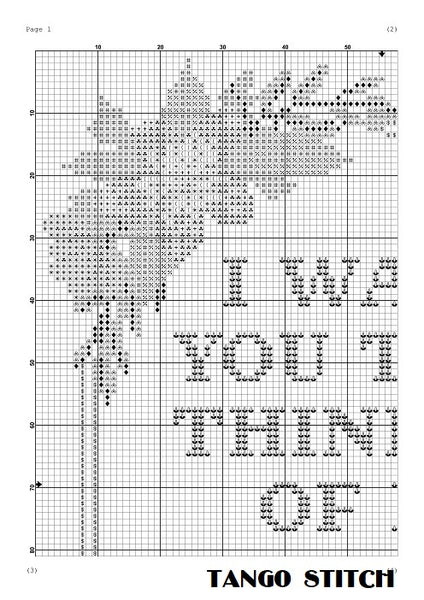 I want you to be thinking of me funny cross stitch pattern