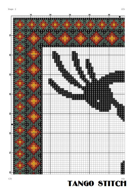 Kokopelli cross stitch ornament pattern