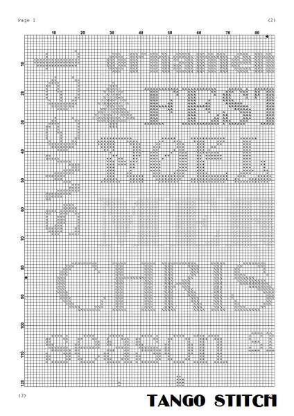 Merry Christmas lettering easy cross stitch embroidery pattern
