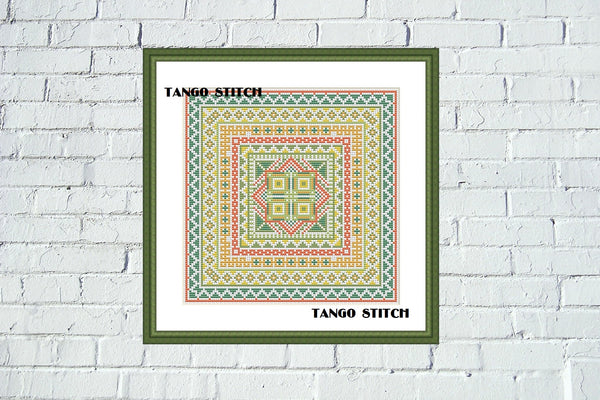 Summer cross stitch ornaments sampler embroidery pattern - Tango Stitch