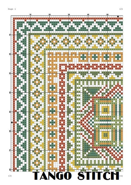 Summer cross stitch ornaments sampler embroidery pattern - Tango Stitch