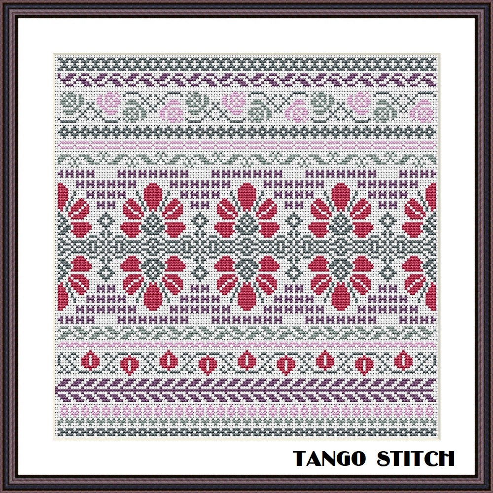 ニューギニアの文様 2 ANTIQUE PATTERN Ornament cross stitch patterns – Tagged 