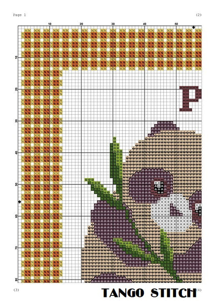 Panda funny cross stitch pattern