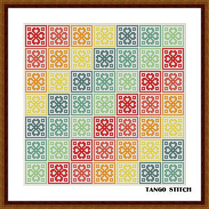Easy rainbow cross stitch ornaments needlecraft patterns