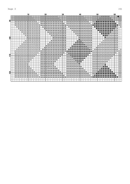 Ribbons geometric cross stitch pattern  
