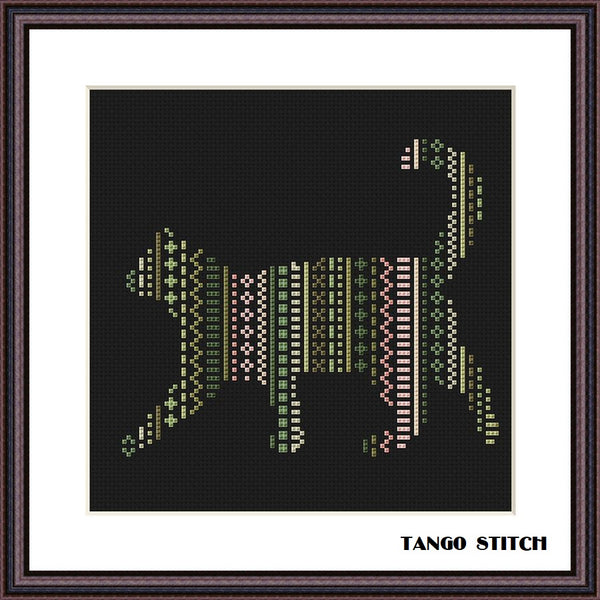 Ornament cats cross stitch Set of 4 patterns, Tango Stitch