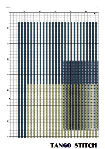 Striped cross stitch squares pattern