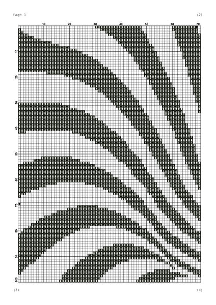 Black and white stripes geometric cross stitch pattern - Tango Stitch