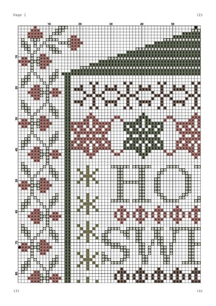 Home sweet home ornament cross stitch pattern