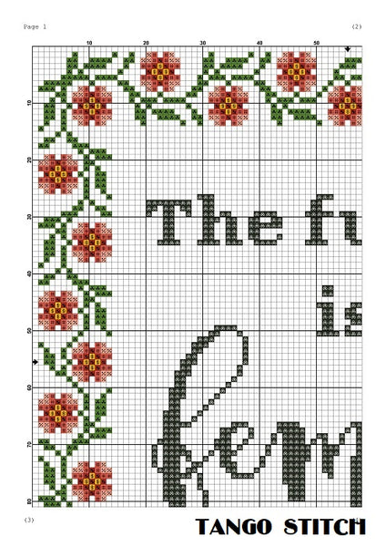 The future is female feminist quote cross stitch pattern