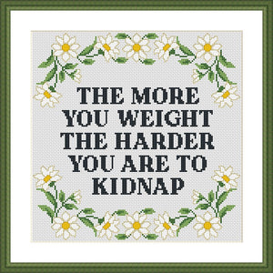 The more you weight funny sassy cross stitch pattern