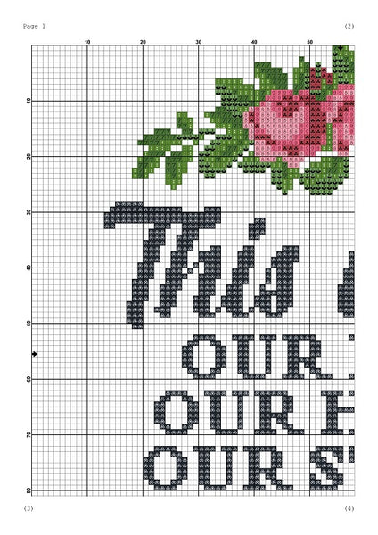 This is us: Our life. Our home. Our story housewarming cross stitch pattern